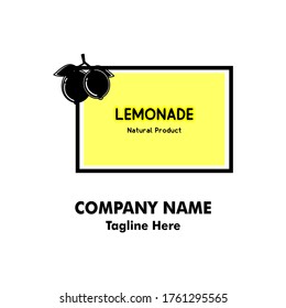 Lemon Juice Drinks Company Logo Vector