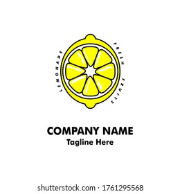 Lemon Juice Drinks Company Logo Vector