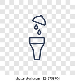 lemon and juice drop out icon. Trendy linear lemon and juice drop out logo concept on transparent background from Nature collection