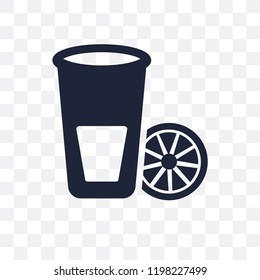 lemon and juice drop out transparent icon. lemon and juice drop out symbol design from Nature collection. Simple element vector illustration on transparent background.