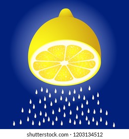 Lemon juice drops background