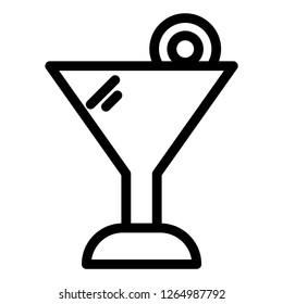 lemon juice icon with outline style