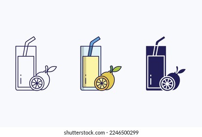 Lemon Juice icon vector illustration