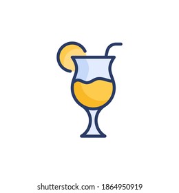 Icono de jugo de limón en vector. Logotipo