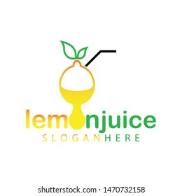 Lemon juice logo design with unique illustration