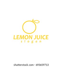 Lemon juice logo design with unique illustration