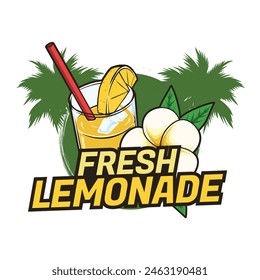 Lemon juice logo drawing design