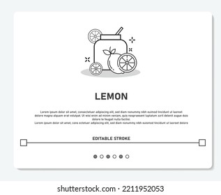Lemon Juice Logo Icon Simple Vector Flat Design