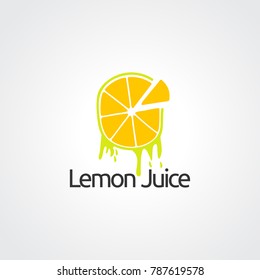 lemon juice logo vector, icon and element for business