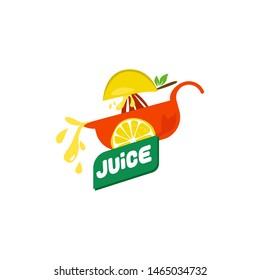 Lemon Juice Logo Vector Template