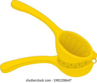 Lemon Juice Squeezer Hand Yellow 