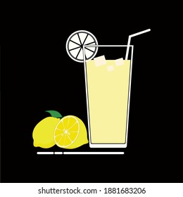 Lemon juice vector art and graphics