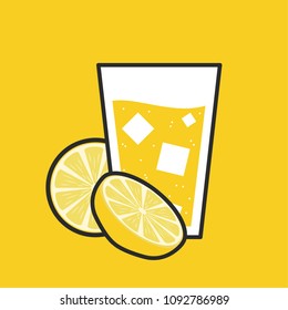 Lemon juice vector. free space for text. wallpaper. background. symbol. logo.