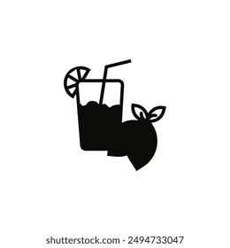 lemon juice vector type icon