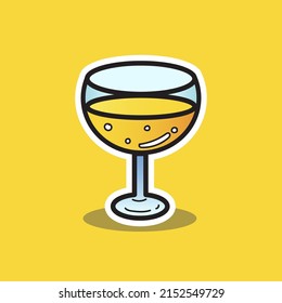 Illustration von Zitronensaft oder Weinvektor 