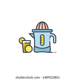 Lemon Juicer Filled outline vector illustration. Food & Drinks style icon.