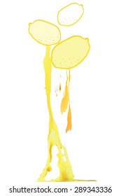 lemon juicy background vector