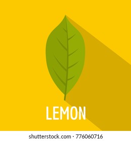 Lemon leaf icon. Flat illustration of lemon leaf vector icon for web