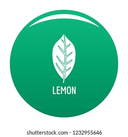 Lemon leaf icon. Simple illustration of lemon leaf vector icon for any design green