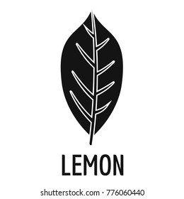 Lemon leaf icon. Simple illustration of lemon leaf vector icon for web