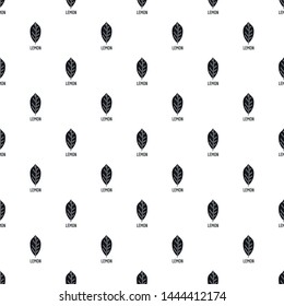 Lemon leaf pattern seamless vector repeat geometric for any web design
