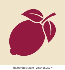 Zitrone mit Blatt rot trendy nützlichen Vektor Illustration Design atemberaubend bunt Hintergrund.eps