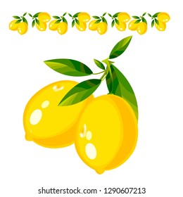 
Limón con hojas.