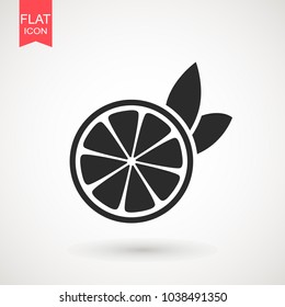 Lemon, lime - food icon flat. Vector. Farm fruit element. Premium quality graphic design. Signs, outline symbols collection, simple thin line icon for websites, web design, mobile app, info graphics