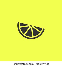 Lemon, lime - food icon flat. 