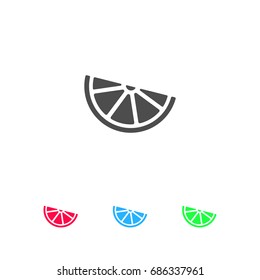 Lemon, lime - food icon flat. Color pictogram on white background. Vector illustration symbol and bonus icons