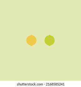 Lemon and lime on a light background