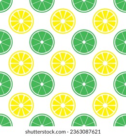 Lemon Lime Pattern Repeatable Seamless Vector