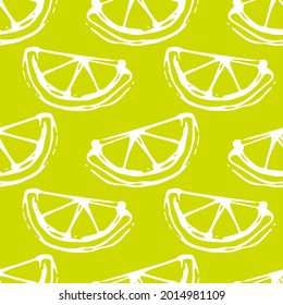 lemon lime - seamless colored vector background. summer fruit citrus - doodle hand drawing. vitamins, summer. summer juicy background for textiles, interior decor