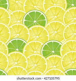  lemon, lime sliced - vector, illustration