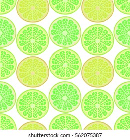 Lemon and lime vector seamless pattern.
