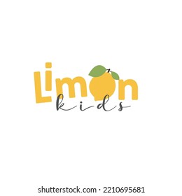 Lemon, limon logo design template