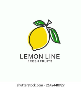 Lemon Line Art Logo Design