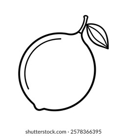 lemon of a line art vector