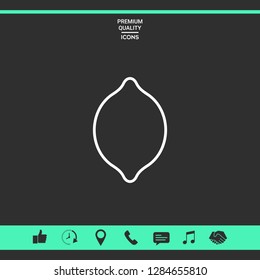 Lemon line icon