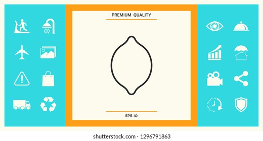 Lemon line icon