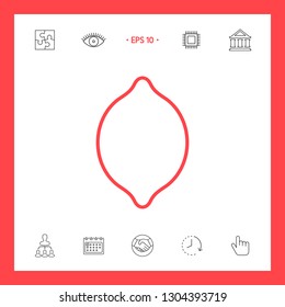 Lemon line icon