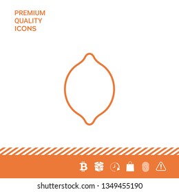 Lemon line icon