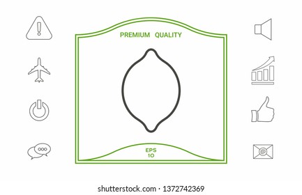 Lemon line icon
