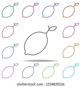 lemon line icon. Elements of Fruit in multi color style icons. Simple icon for websites, web design, mobile app, info graphics