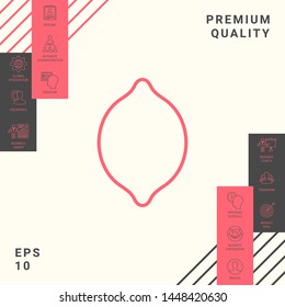 Lemon line icon. Graphic elements for your design