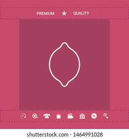 Lemon line icon. Graphic elements for your design