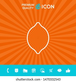 Lemon line icon. Graphic elements for your design