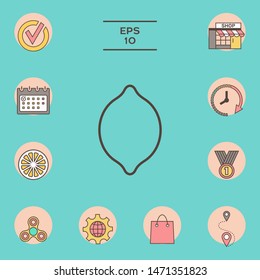Lemon line icon. Graphic elements for your design