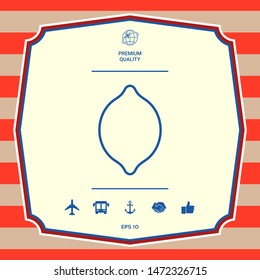 Lemon line icon. Graphic elements for your design