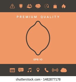 Lemon line icon. Graphic elements for your design